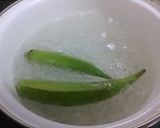 オクラ豆腐ともずく酢作り方1写真