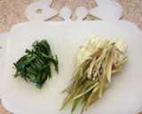 夏向き簡単！ちりめんと茗荷と大葉のパスタ作り方1写真