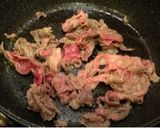 薄切り牛肉の甘辛炒め★作り方1写真