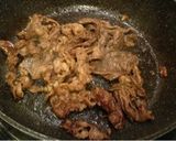 薄切り牛肉の甘辛炒め★作り方2写真