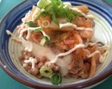 豆腐の納豆キムチ乗せ♡作り方1写真