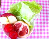 プラムでグリーンスムージー風♡作り方1写真