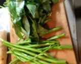 空芯菜と鳥肉の炒めもの作り方5写真
