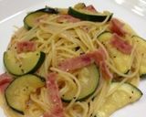 ズッキーニ・ソーセージでバター醤油パスタ作り方10写真