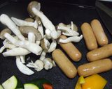 夏野菜☆ズッキーニとウインナーの卵とじ作り方5写真
