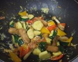 夏野菜☆ズッキーニとウインナーの卵とじ作り方8写真