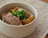 厚揚げの肉詰め甘辛煮作り方4写真