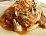 とろりあんかけ☆ふわふわ豆腐ハンバーグ作り方10写真
