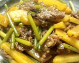 牛肉とニンニクの芽のオイスターソース作り方7写真