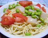ほたて貝柱と枝豆の冷製パスタ作り方5写真