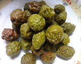 梅ジュースの梅で佃煮（市販の海苔佃煮で）作り方1写真