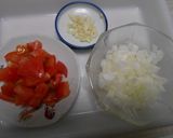 茄子と鶏肉のトマト煮込み風パスタ作り方2写真