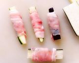 夏野菜の肉巻きクリームチーズソース添え作り方2写真