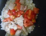 茄子と鶏肉のトマト煮込み風パスタ作り方9写真