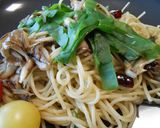 健康野菜、丘わかめのスタミナパスタ作り方14写真