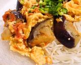 なす、トマト、ふわトロ卵かけ☆そうめん♪作り方3写真
