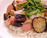 なす、トマト、ふわトロ卵かけ☆そうめん♪作り方4写真