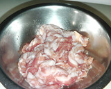 豚しゃぶ肉で柔らか生姜焼き定食♬作り方1写真