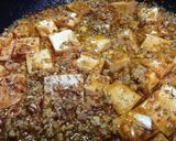 赤身肉を叩いて作るヘルシー本格麻婆豆腐作り方20写真
