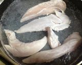 鶏ささみのサラダ★梅しそハニーポン酢ドレ作り方1写真