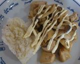 鶏肉とレンコンきのこの照りマヨ丼作り方5写真