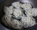 青ねぎたっぷり！素麺deカリッとお好み焼作り方2写真