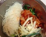 ☆簡単☆豚キムチの素麺チヂミ作り方1写真
