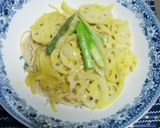 冷製スープでレンコンアスパラの冷製パスタ作り方6写真