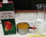 大人なマンゴープリン♡マンゴージュレ掛け作り方1写真