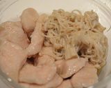 つるん♪鶏とえのきのわさびめんつゆ和え作り方4写真
