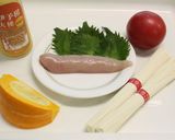 たっぷりコリンキーの冷製ヌードル作り方1写真