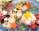 七夕　鶏ミンチそうめん　わんこと一緒に♪作り方10写真