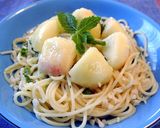 サラダ感覚☆桃の冷製パスタ作り方6写真