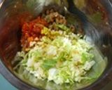 納豆キムチ餃子作り方1写真