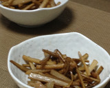 おつまみに⌒☆新ごぼうの生姜醤油炒め作り方8写真