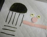 キャラ弁～おにぎりばいきんまん作り方1写真