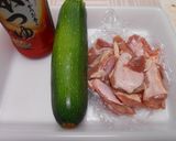 若鶏もも肉とズッキーニの煮物作り方1写真