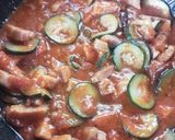 旦那さんが作ったズッキーニのトマトパスタ作り方5写真