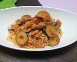 旦那さんが作ったズッキーニのトマトパスタ作り方7写真