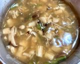 きのこと山菜水煮のあんかけうどん作り方6写真