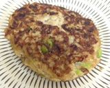 夏仕様☆挽肉、豆腐の枝豆おろしバーグ作り方3写真