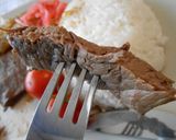 あると嬉しい吉野家風味　牛煮込みステーキ作り方13写真