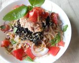 ひじきとツナとトマトの胡麻ダレそうめん作り方6写真