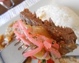 あると嬉しい吉野家風味　牛煮込みステーキ作り方14写真