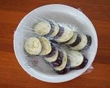 レンジで！なすと豚肉の青じそ重ね蒸し作り方1写真