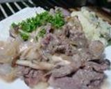 白いソースのビーフストロガノフ作り方5写真