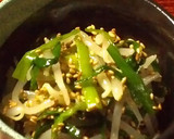 ごま油香る 旨塩♪にら もやしのナムル作り方6写真