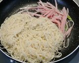 簡単！レタスとハムのそうめんチャンプルー作り方4写真