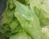 レタスの外葉の炒め物作り方1写真