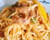 オレンジ色のカルボナーラ作り方8写真